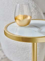 Lipsy Marble and Gold Effect Frame Side Table - Image 2 of 4