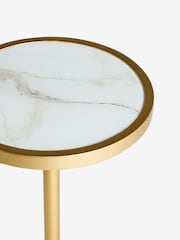 Lipsy Marble and Gold Effect Frame Side Table - Image 4 of 4