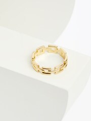 Orelia London 18k Gold Plating Vintage Chain Ring - Image 3 of 3