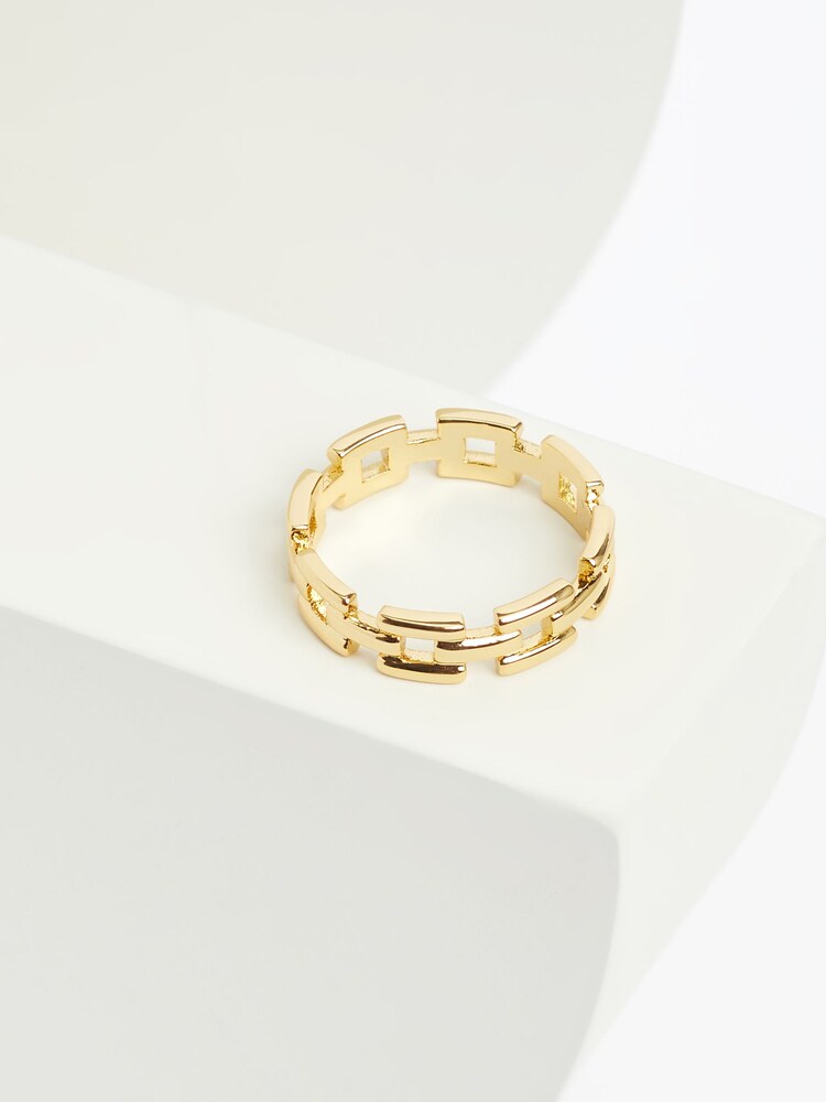 Orelia London 18k Gold Plating Vintage Chain Ring - Image 3 of 3
