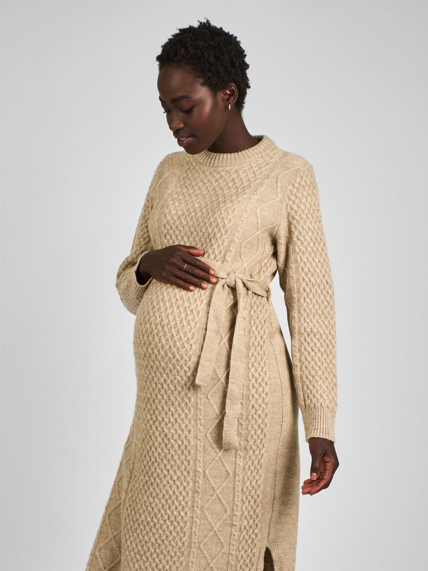Cable Knit Oatmeal Knit Dress Candace Cable Knit Oatmeal Dress