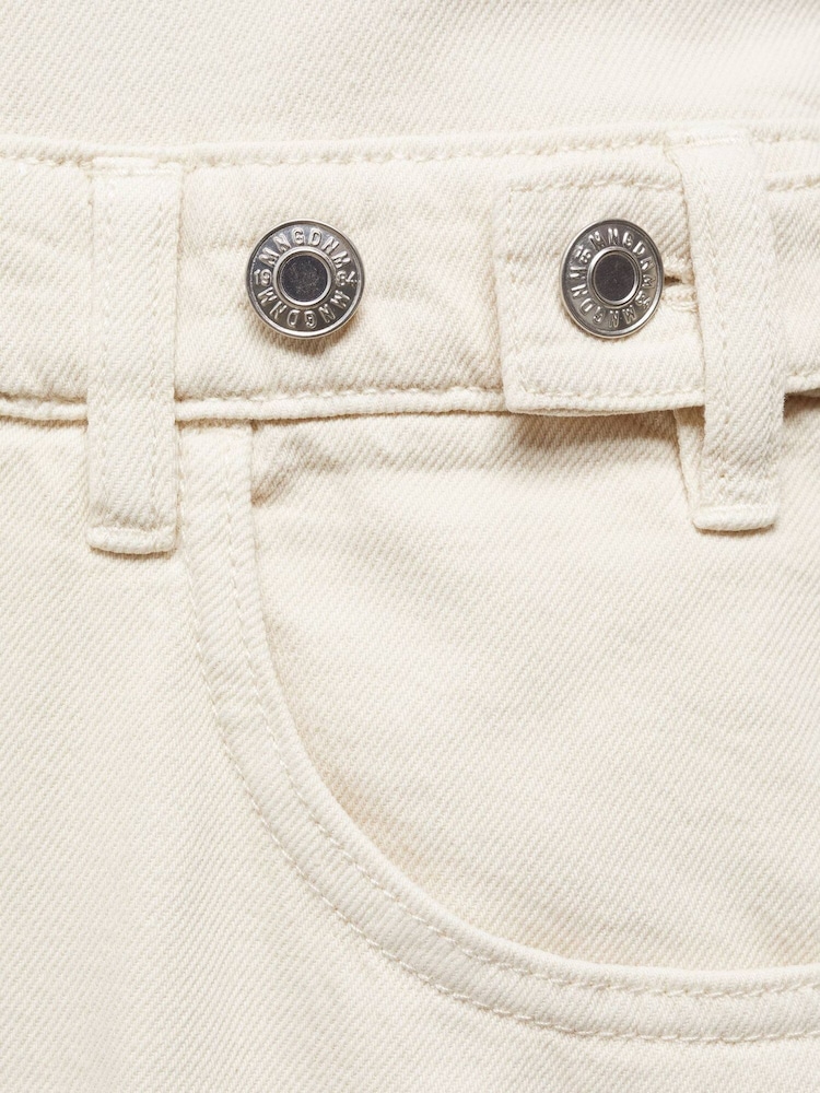 Mango Cream 100% Cotton Denim Jumpsuit With Multi-Position Buttons - Image 6 of 6 Mango Cream 100% Cotton Denim Jumpsuit With Multi-Position Buttons - Image 6 of 6