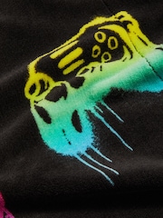 Black Drippy Gamer Super Soft Fleece Blanket - Image 5 of 6