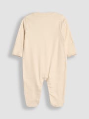 JoJo Maman Bébé Rust Cow Cotton Footed Animal Print Sleepsuits 3-Pack - Image 5 of 8