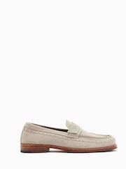 AllSaints Cream Sammy Loafers - Image 1 of 5