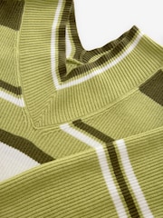 Olive Green V-Neck Knit Jumper - Image 7 of 8