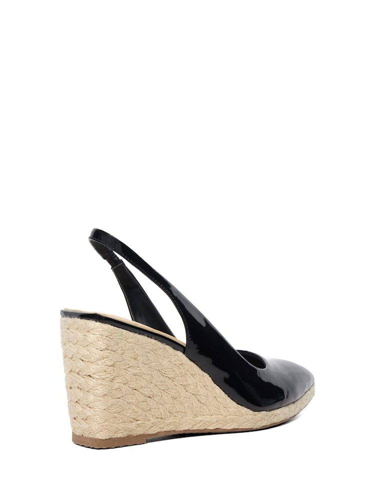 Negru - Espadrile Dune London cu talpă cu baretă pe gleznă cu baretă pe gleznă Cadance - Image 4 of 5