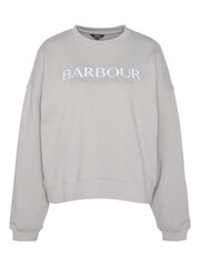 Barbour® International Cream Franchesca Logo 100% Cotton Sweatshirt - Image 6 of 6