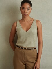 Reiss Black Lara Woven Leather Belt - Image 2 of 4