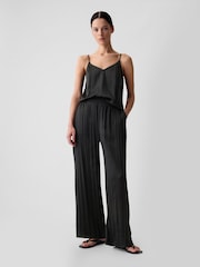Gap Black Crinkle Texture Satin Trousers - Image 5 of 5