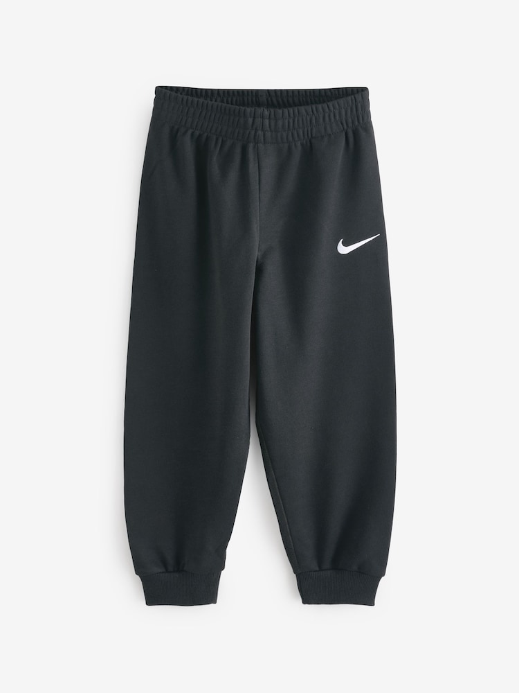 Czarny - Nike Little Kids Essential Marl Crew Tracksuit Set - Image 3 of 3