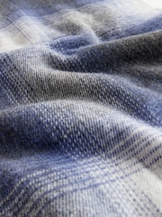 Grey/Blue Ombre Check Woven Scarf - Image 5 of 5