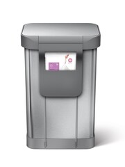 simplehuman Brushed Steel 45L Rectangular Pedal Bin With Liner Pocket - Image 4 of 5
