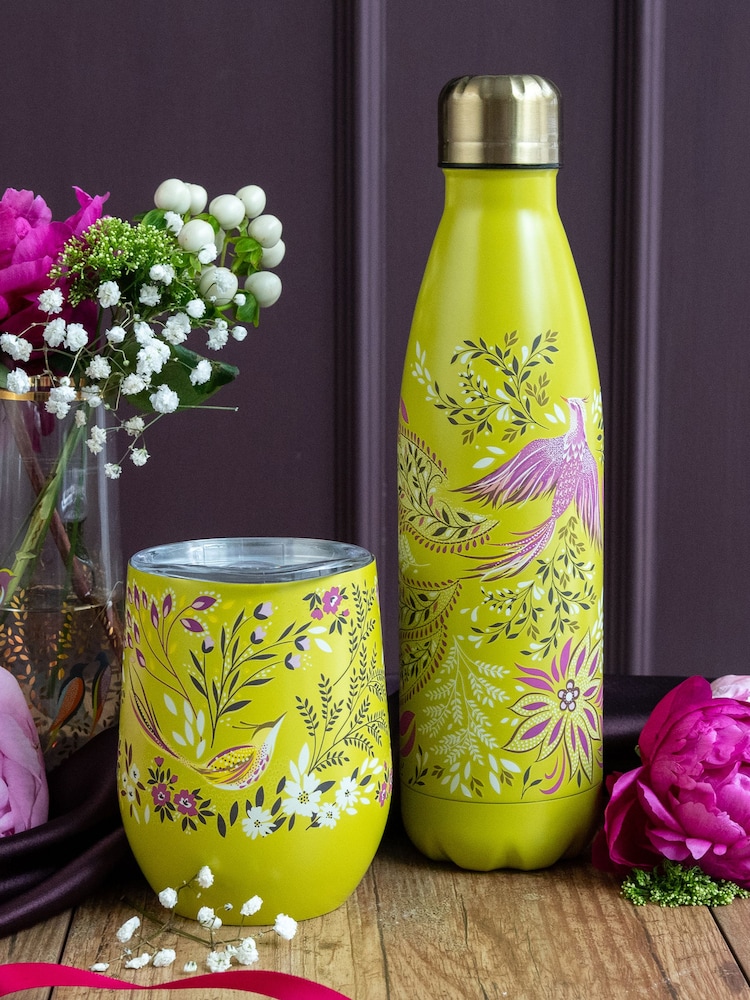 Sara Miller Green Haveli Garden Stainless Steel Water Bottle - Image 4 of 4