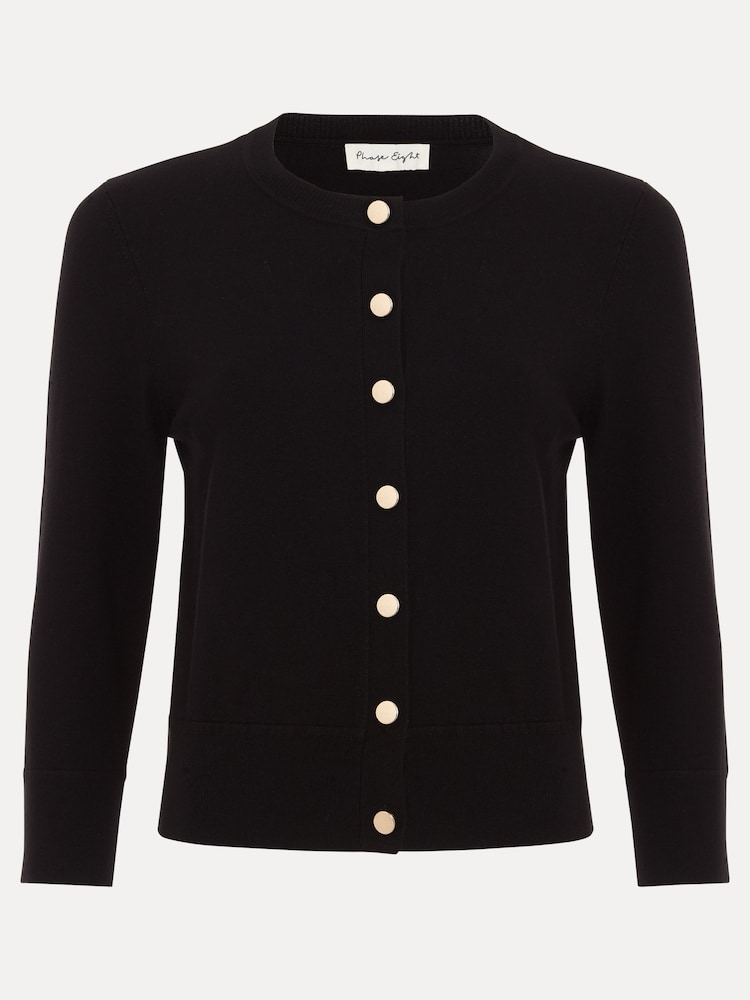 Phase Eight Black Button Through Robin Cardigan - Image 6 of 6
