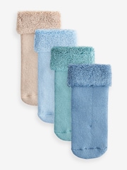 Blue Towelling Socks 4 Pack (0mths-2yrs) - Image 1 of 5
