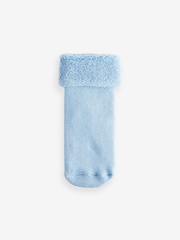 Blue Towelling Socks 4 Pack (0mths-2yrs) - Image 3 of 5