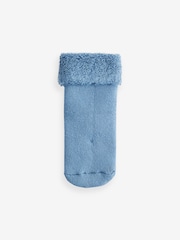 Blue Towelling Socks 4 Pack (0mths-2yrs) - Image 4 of 5
