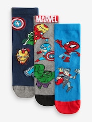 Marvel Avengers Superhero License Cotton Rich Socks 3 Pack - Image 1 of 6