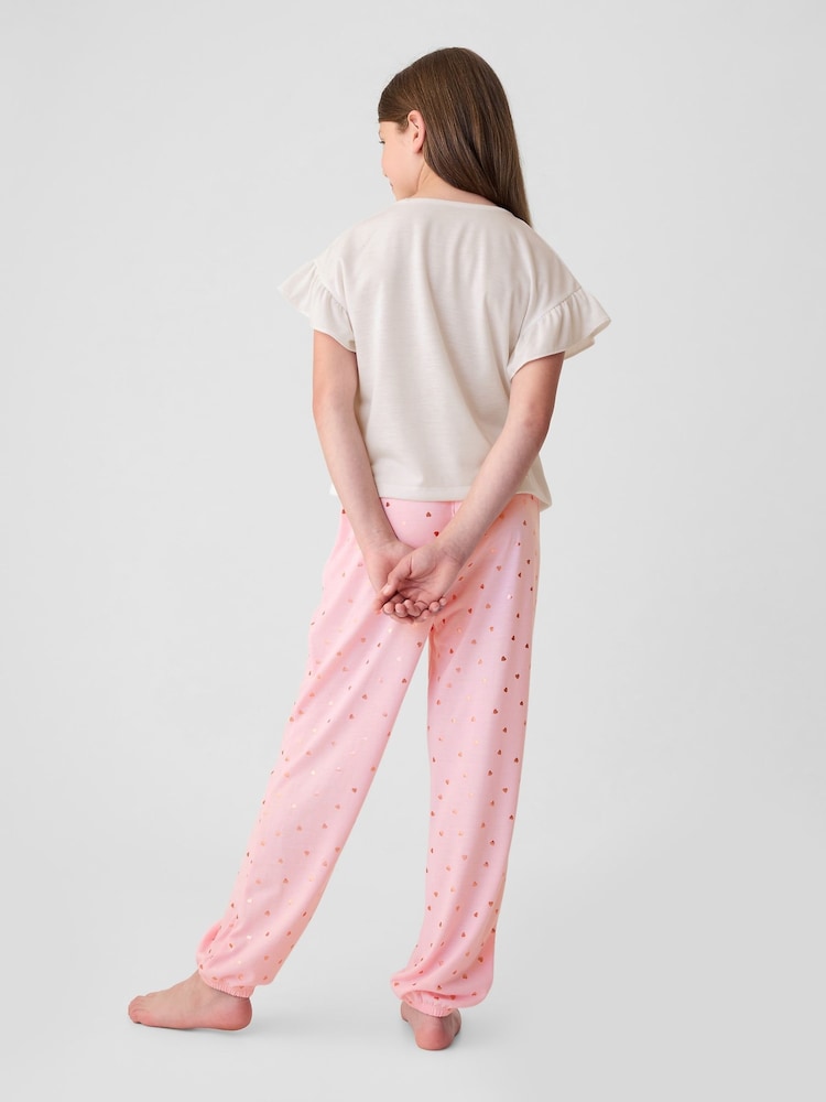 Gap White Graphic Short Sleeve Pyjama Set (4-13yrs) - Image 3 of 3