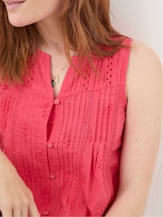 FatFace Cassie Red Embroidered Cami Vest - Image 3 of 5
