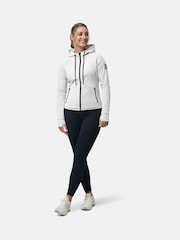 Gym + Coffee White Chill Zip Womens Hoodie - Image 1 of 4