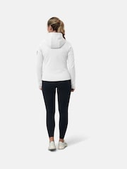 Gym + Coffee White Chill Zip Womens Hoodie - Image 2 of 4