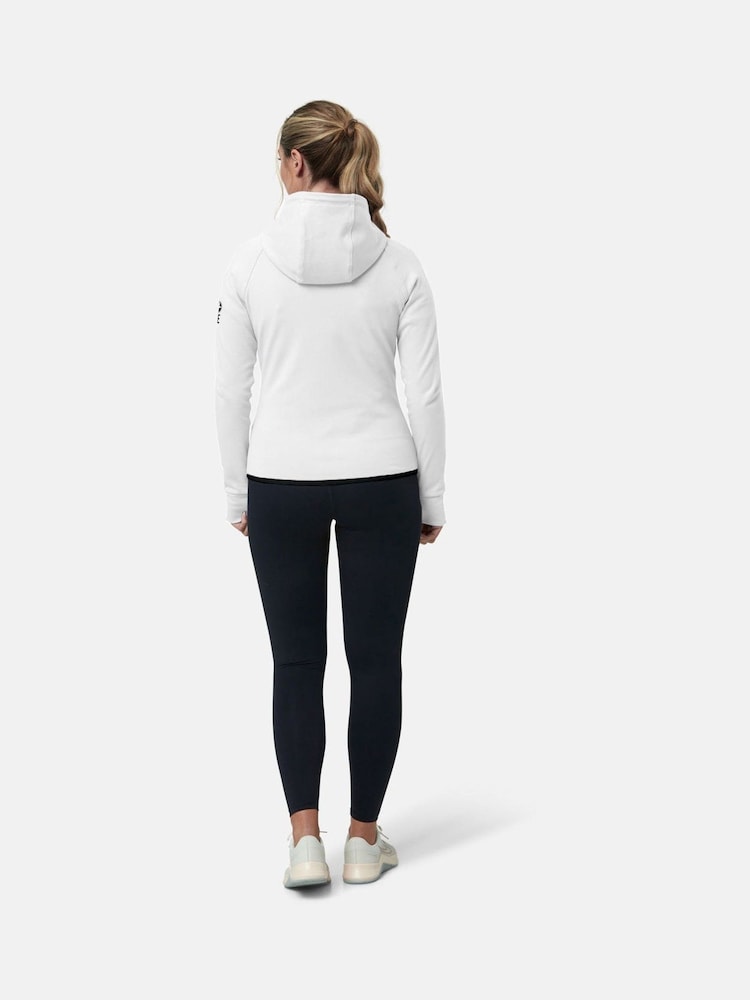 Gym + Coffee White Chill Zip Womens Hoodie - Image 2 of 4