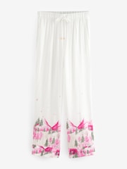 Bath & Body Works Pink/Cream Button Through Ski Pyjamas - Image 8 of 9