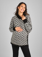 Jojo Maman Bébé Maternity de gola alta e amamentação Jumper - Imagem 1 de 4