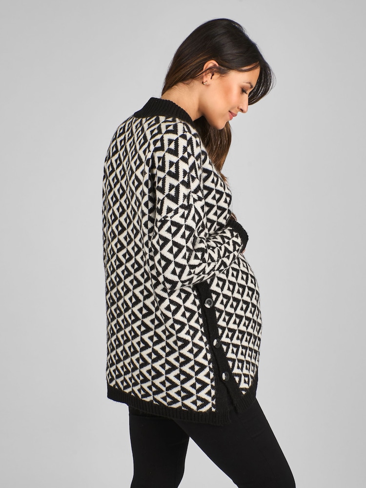 Jojo Maman Bébé Maternity de gola alta e amamentação Jumper - Imagem 2 de 4