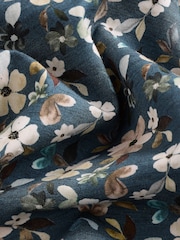 Blue Ditsy Floral Slim Fit Signature Single Cuff 100% Cotton Formal Shirt - Image 5 of 5