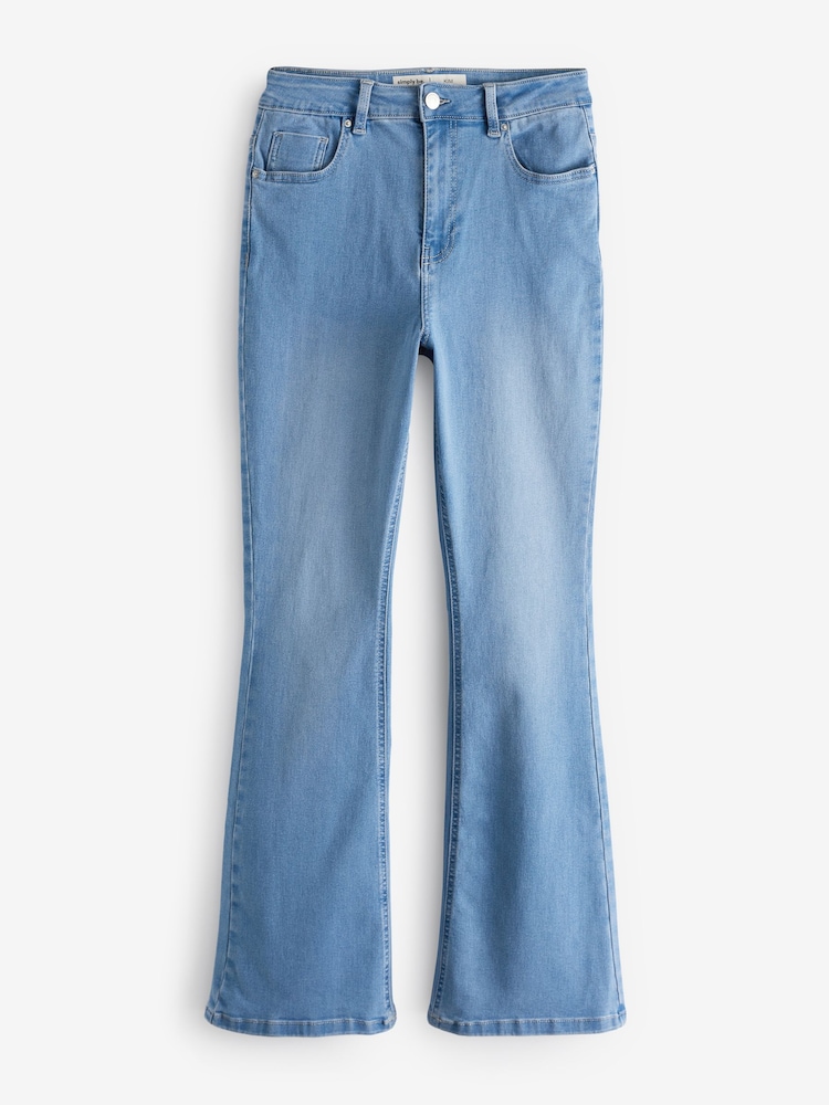 Azul - Simply Be Alto Waist Super Stretch Flared Jeans - Imagen 5 de 5