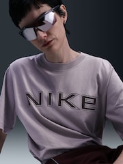 Nike Lilac Purple Sportswear Phoenix Short-Sleeve T-Shirt - Image 5 of 6