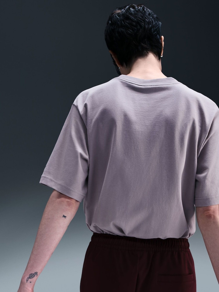 Nike Lilac Purple Sportswear Phoenix Short-Sleeve T-Shirt - Image 6 of 6