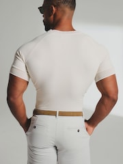 Tailored Athlete White Muscle Fit Fine Tipped T-Shirt - Image 2 of 6
