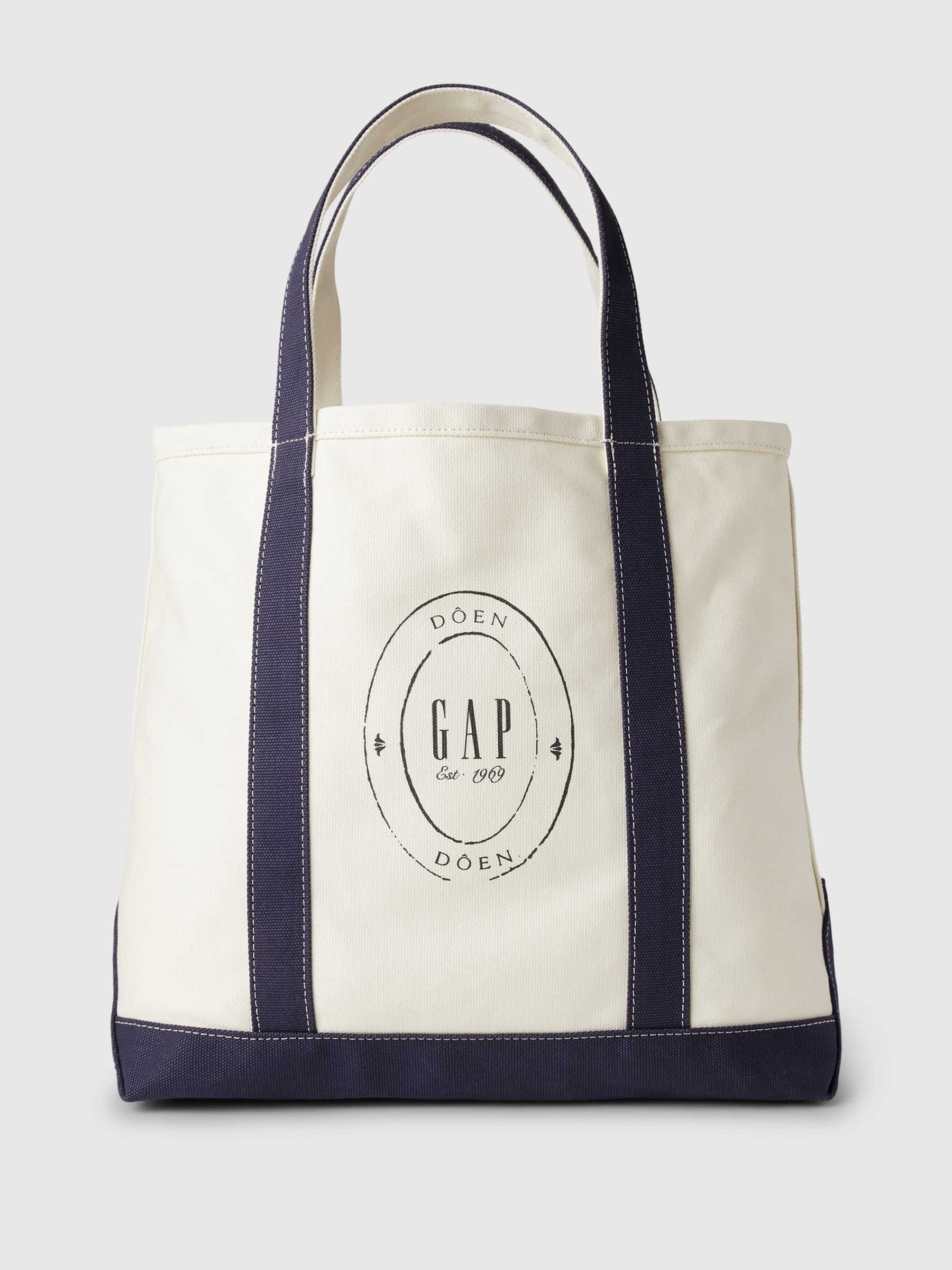 Buy Gap White DOEN Logo Tote Bag from Next Luxembourg