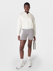 Sweaty Betty Lily White Powerhouse Collared Sweatshirt - Image 3 of 7