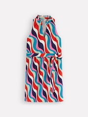 Boden Blue Viv Double Cloth Short Dress - Image 6 of 6