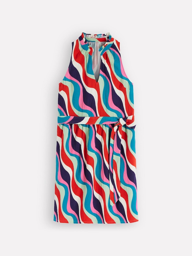Boden Blue Viv Double Cloth Short Dress - Image 6 of 6