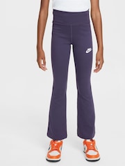 Nike Purple Raisin High Waisted Flared Leggings - Image 1 of 5