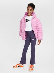 Nike Purple Raisin High Waisted Flared Leggings - Image 3 of 5