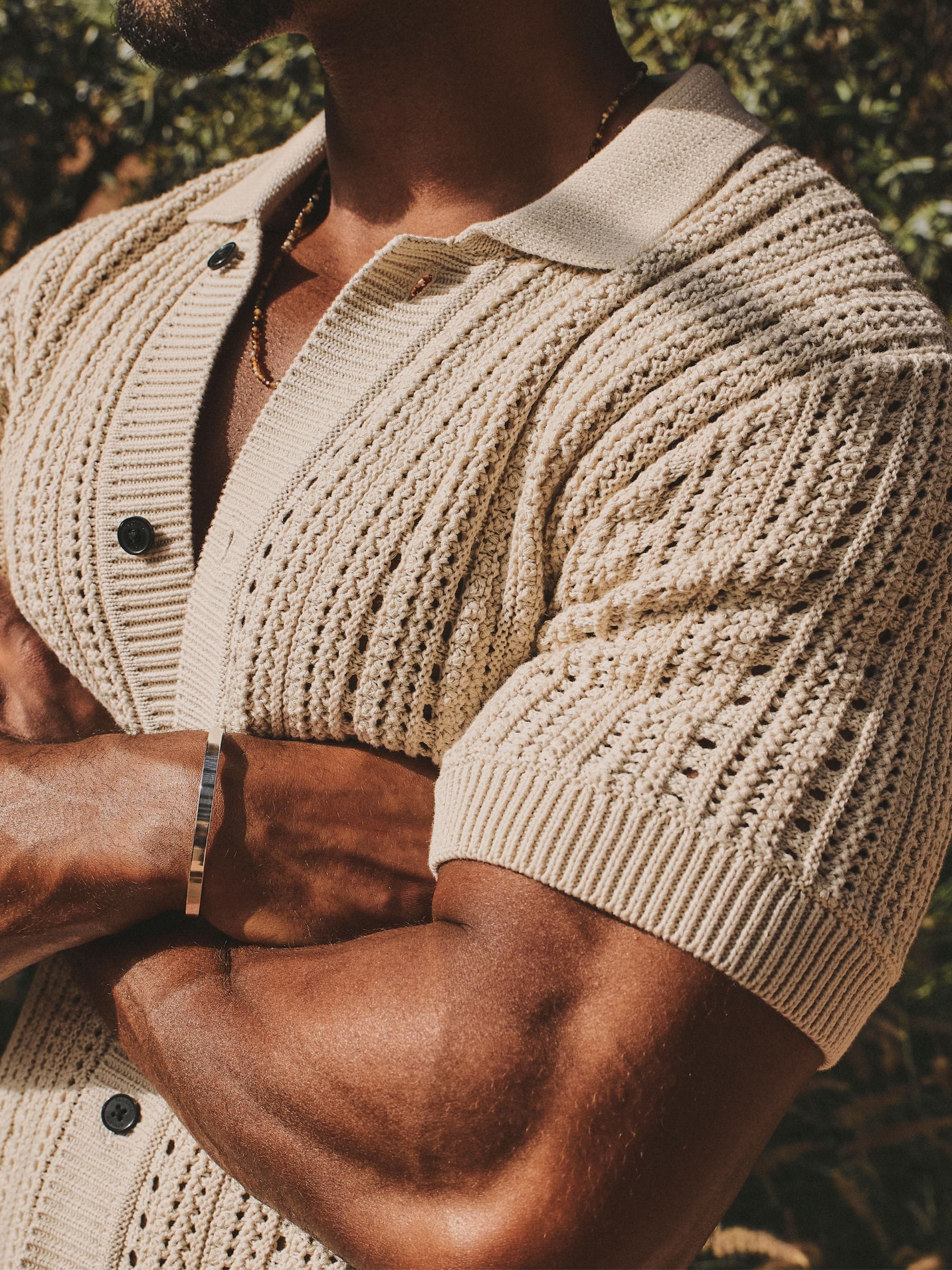 Buy Tailored Athlete Natural Muscle Fit Vertical Stripe Crochet