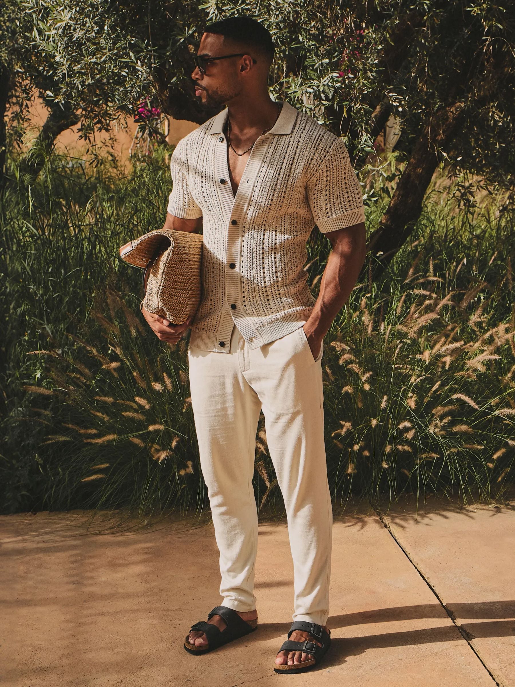 Buy Tailored Athlete Natural Muscle Fit Vertical Stripe Crochet