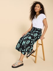 White Stuff Black Linen Blend Elle Skirt - Image 1 of 7