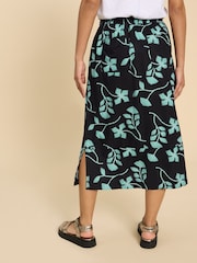 White Stuff Black Linen Blend Elle Skirt - Image 3 of 7