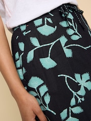 White Stuff Black Linen Blend Elle Skirt - Image 4 of 7