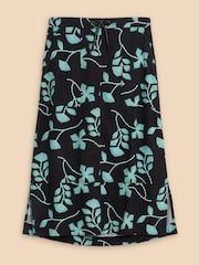White Stuff Black Linen Blend Elle Skirt - Image 5 of 7