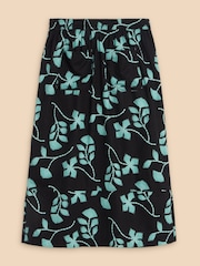 White Stuff Black Linen Blend Elle Skirt - Image 6 of 7