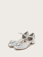 Monsoon Silver Heart Embellished Heels - Image 1 of 3